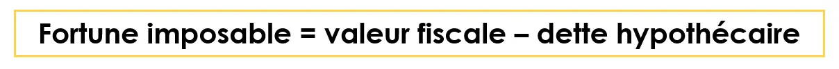 équation calculant la fortune imposable